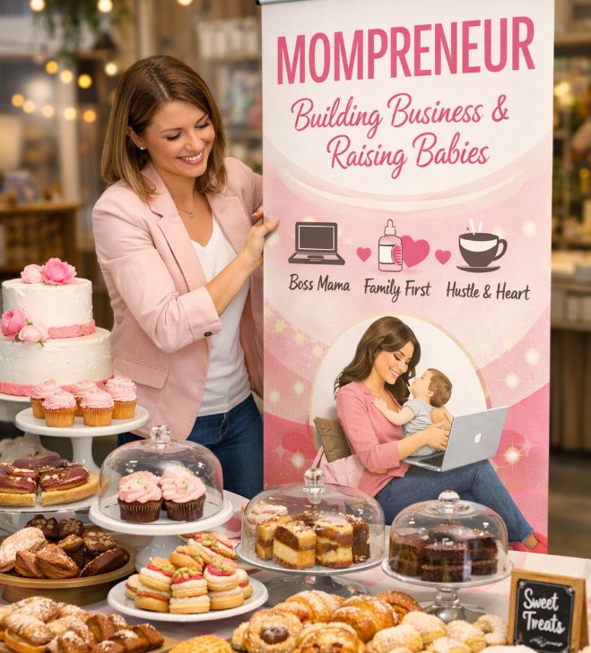 mompreneur and portable banners